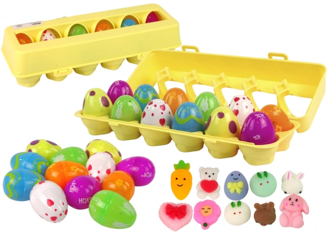 Set di uova pasquali squishy 12 pezzi