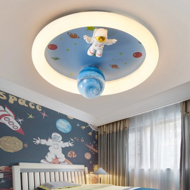 Lampada da soffitto a LED dimmerabile per cameretta con astronauta