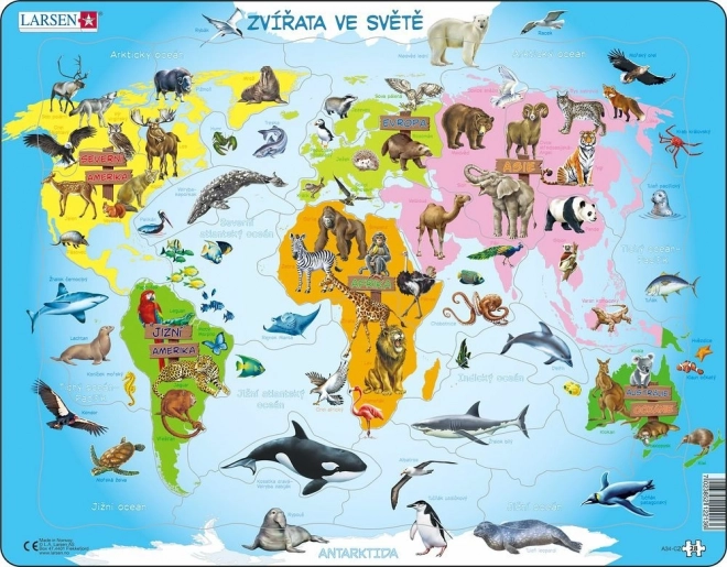 Puzzle Animali nel mondo 28 pezzi