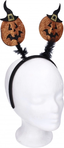 Cerchietto carnevalesco con decorazione a zucca