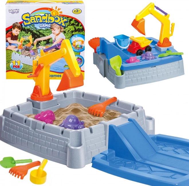 Sabbiera portatile WOOPIE Castello con 9 accessori