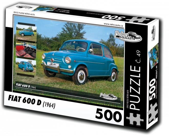 Puzzle Retro-Auta Fiat 600 D 1964 500 Pezzi