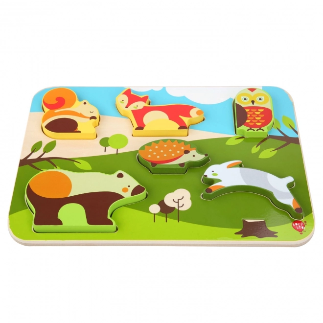 Puzzle in legno animali della foresta - 7 pezzi