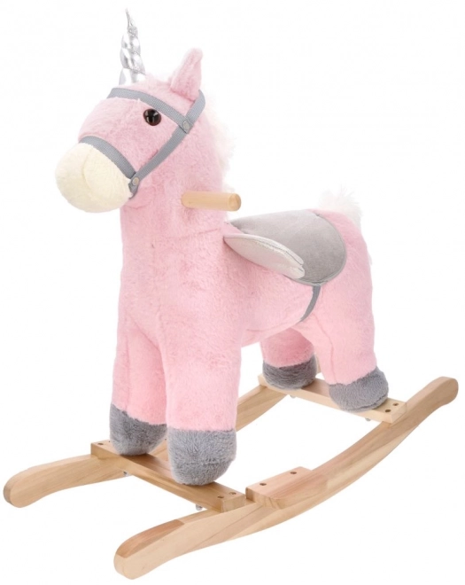 Pegaso cavallo a dondolo rosa