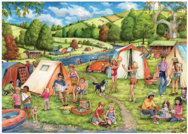 Puzzle campeggio e tenda 2x500 pezzi