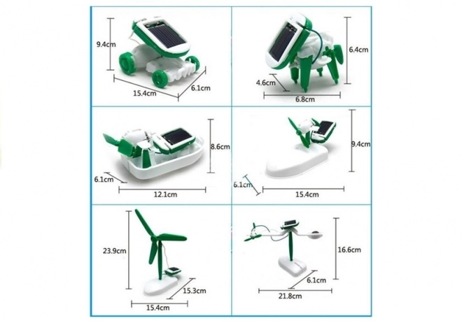 Kit educativo robot solare 6 in 1