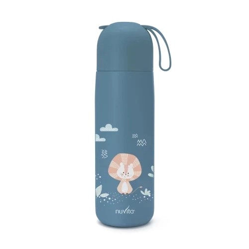 Bottiglia Termica con Manico in Silicone 400ml, Powder Blue