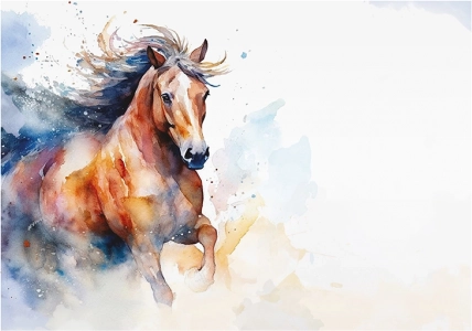 Carta da lettere con motivo di cavallo - set colorato