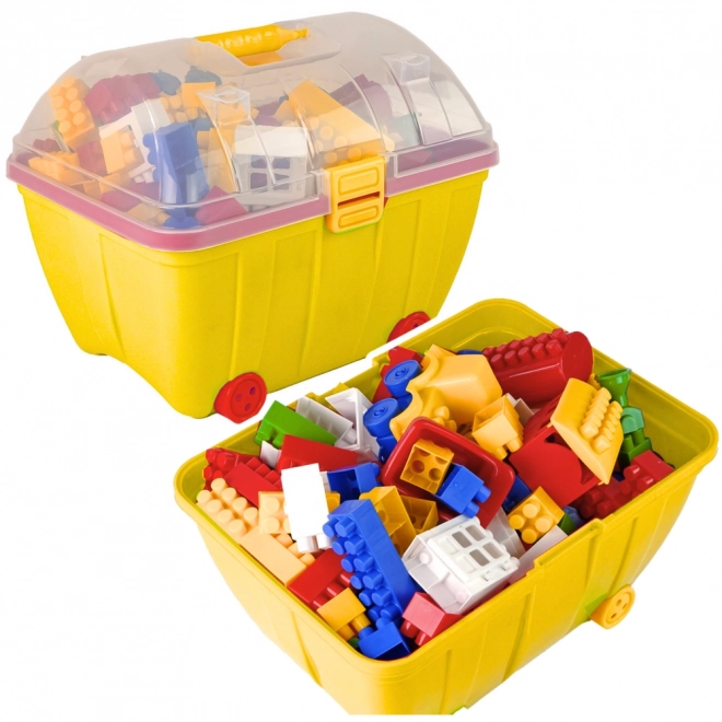 Valigia con blocchi colorati per bambini