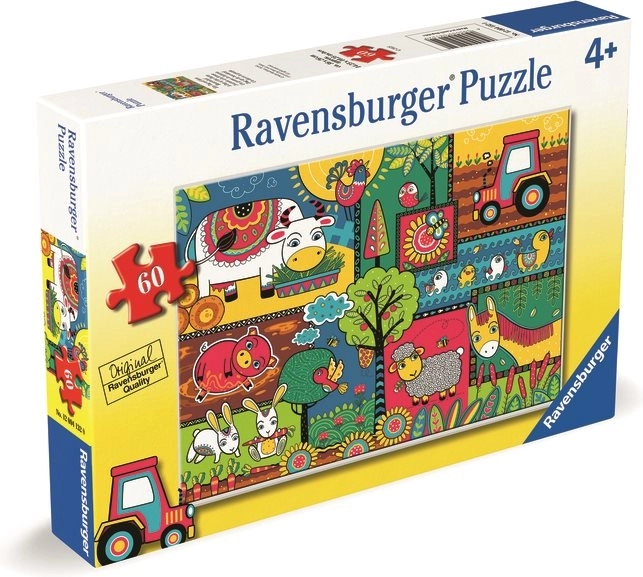 Puzzle Ravensburger nella fattoria 60 pezzi