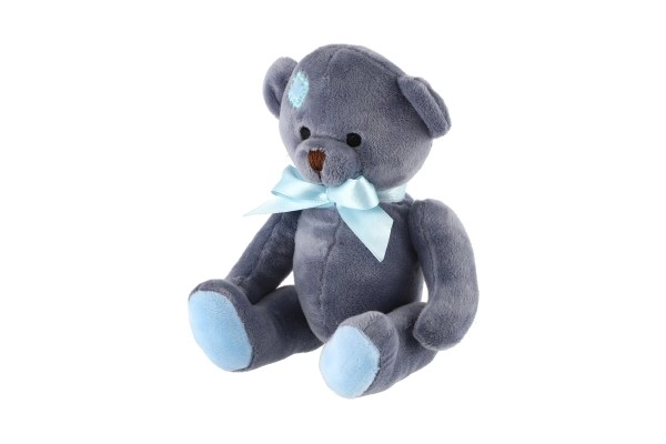 Orsetto Seduto con Fiocco in Peluche 20cm Blu