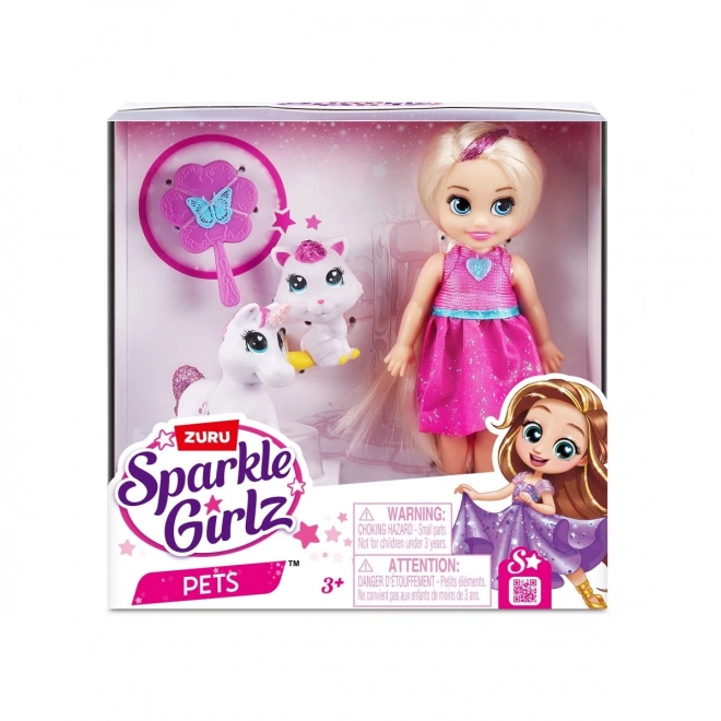 Bambola Principessa Sparkle Girlz con Animali