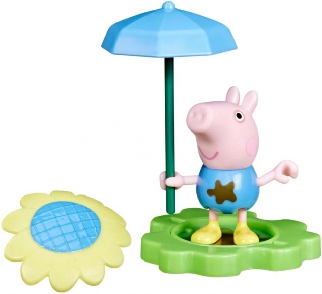 Peppa Pig divertimento in pozzanghera e fango, figurina