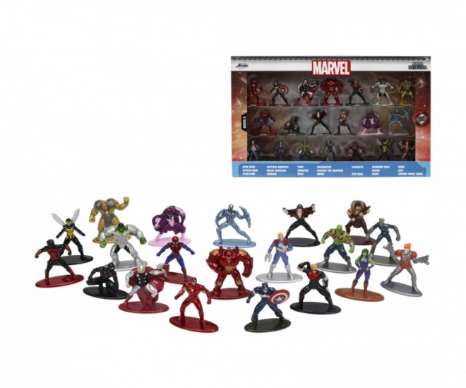 Collezione Di Figurine Nano In Metallo Marvel - 20 Pezzi