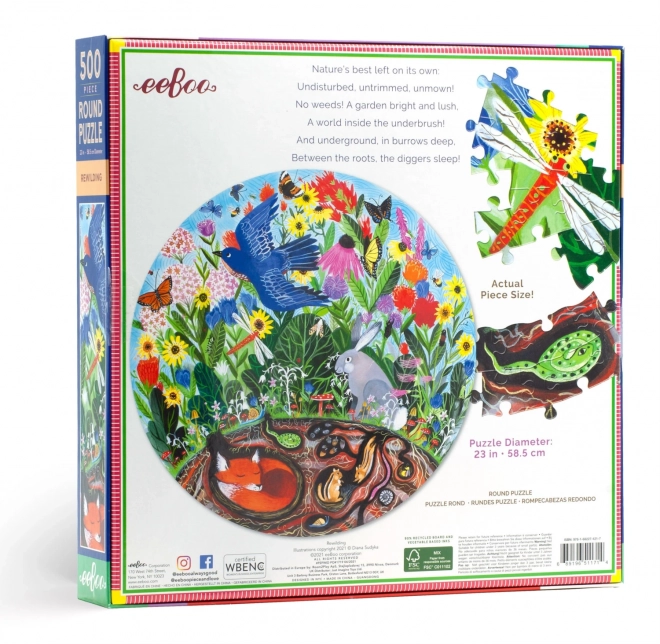 Puzzle circolare natura selvatica 500 pezzi