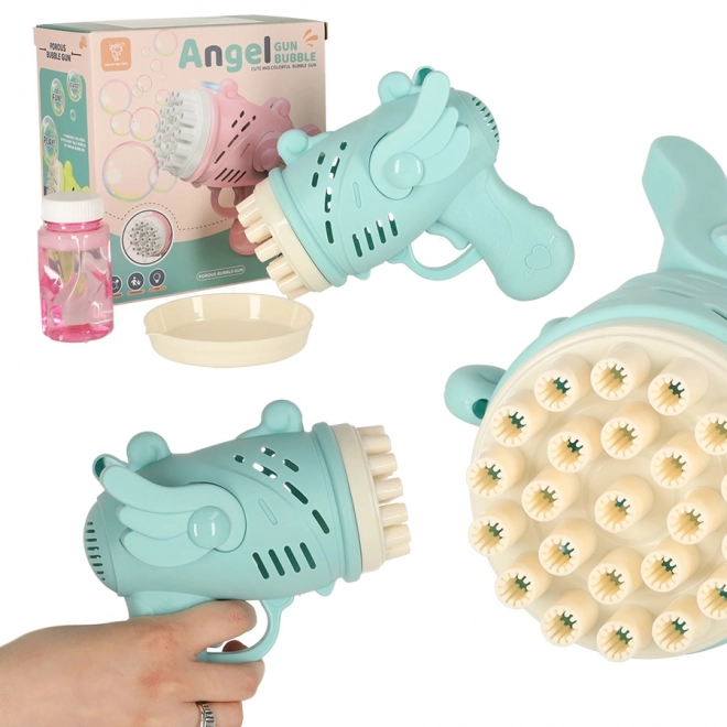 Pistola Bolle di Sapone con Ali Blu