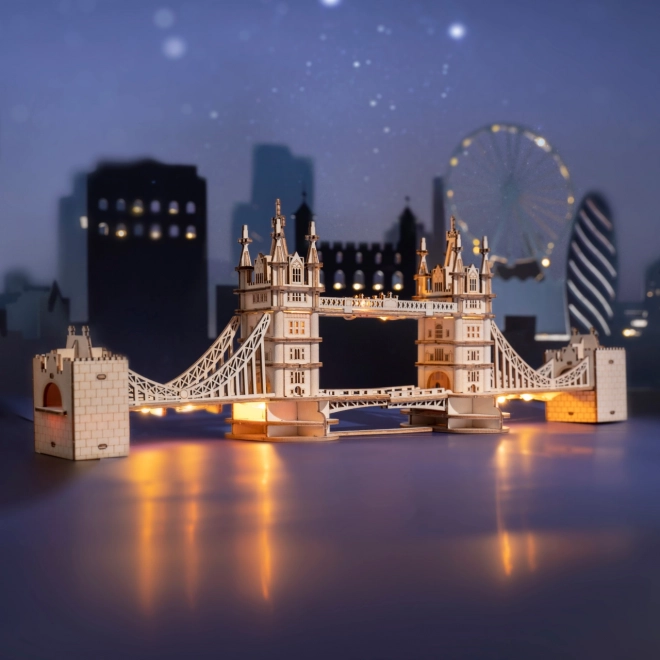 Puzzle in legno 3D Tower Bridge illuminato