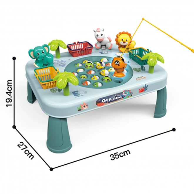 Gioco di abilità pesca interattiva verde