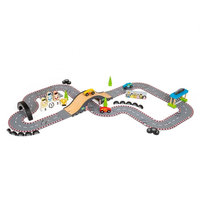 Autodromo in legno Bigjigs Rail Giorno di Gara