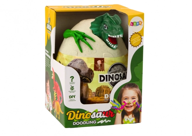 Uovo Dipinto Con Dinosauri Verde DIY