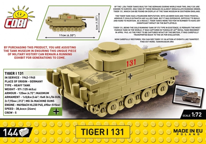 Modellino di Cobi Tiger I Museo Tiger 131