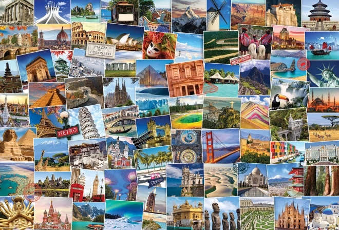 Puzzle Viaggiatore del Mondo 2000 Pezzi