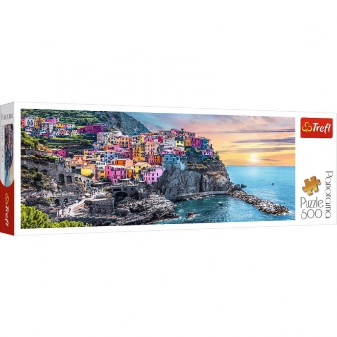 Puzzle Panorama Vernazza al Tramonto Trefl 500 Pezzi