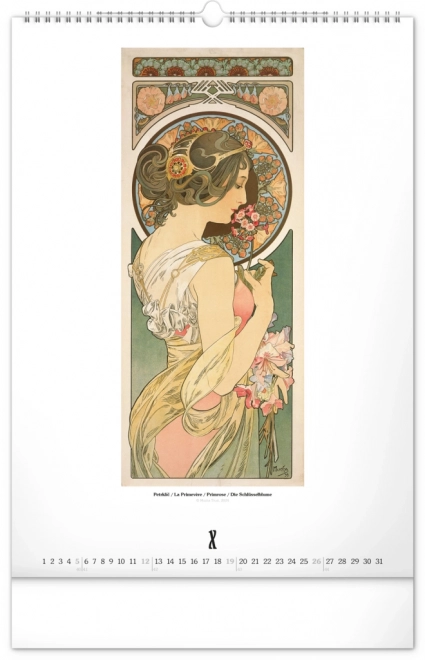 Calendario da parete Alfons Mucha 2025