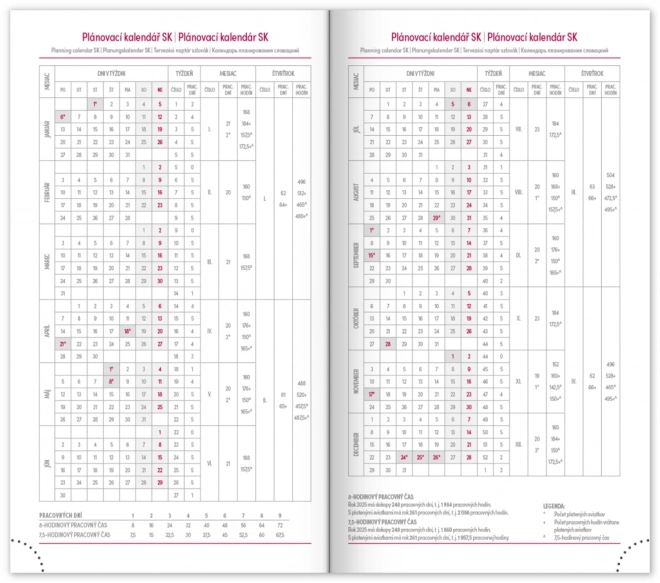 Agenda tascabile NOTIQUE Tomy 2025 blu-rossa