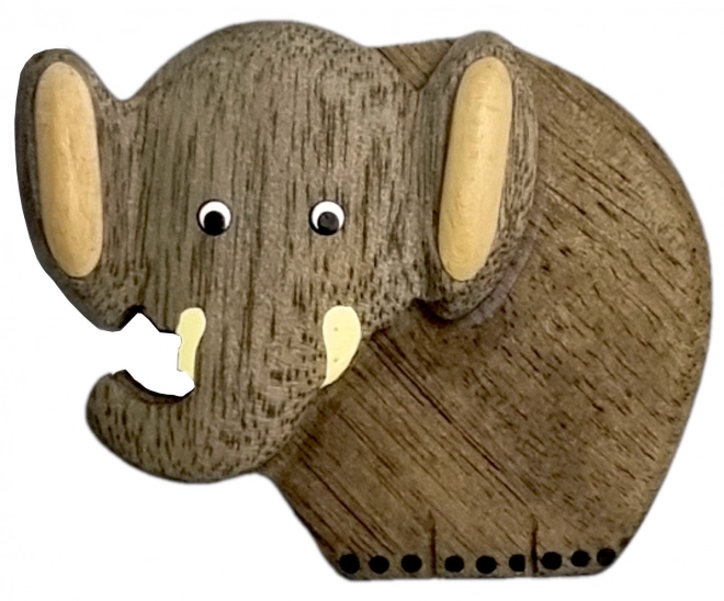 Decorazione Magnetica in Legno Grande Elefante