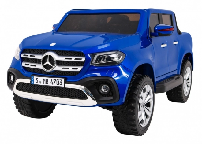 Mercedes Benz classe X per bambini Colore blu + telecomando + 4x4 + MP4 + portabagagli + EVA