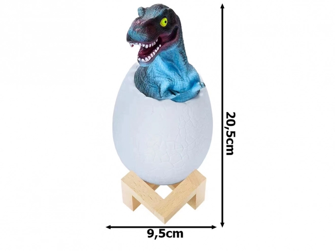 Lampada notturna dinosauro tirannosauro uovo RGB LED per bambini