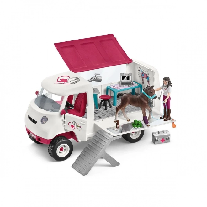 Clinica Mobile Schleich per Animali con Puledro Horse Club