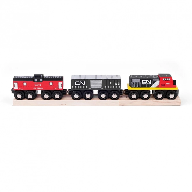 Treno merci Bigjigs Rail con binari