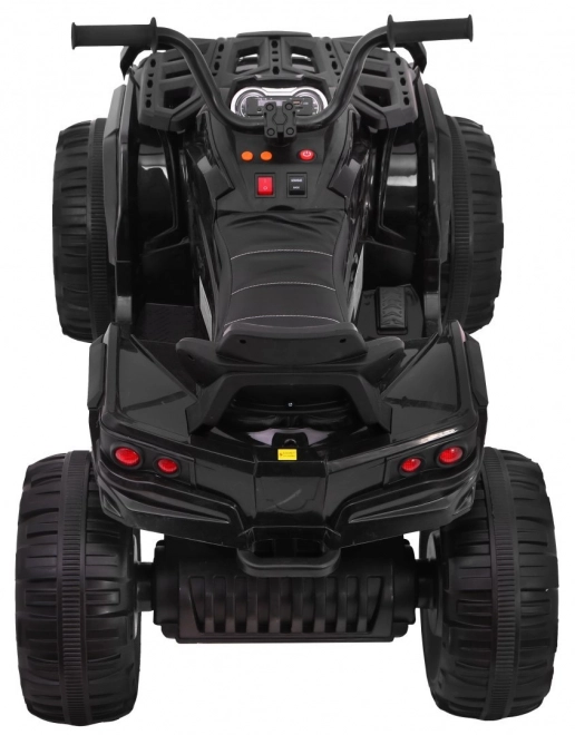 Quad ATV 2,4GHz a batteria per bambini nero + telecomando + ruote EVA + radio MP3 + partenza lenta