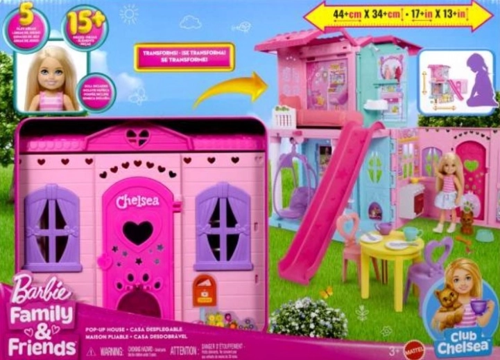 barbie casa pieghevole per la bambola chelsea