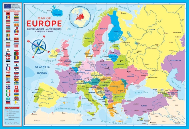 Puzzle Mappa d'Europa 200 pezzi