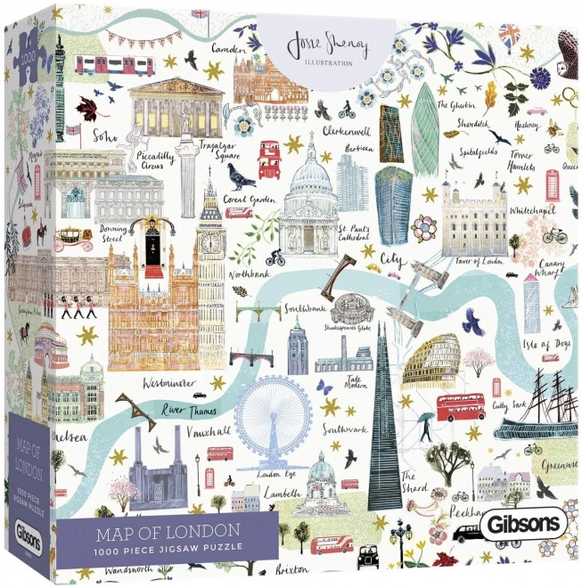 Puzzle Mappa di Londra 1000 pezzi