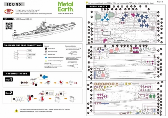 Puzzle 3D METAL EARTH USS Missouri