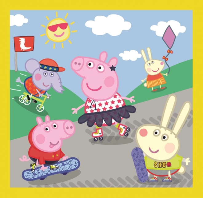 Giornata Felice di Peppa | Puzzle 3 in 1