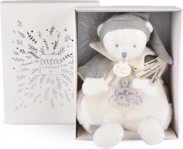 Set regalo Doudou - Orsetto di peluche con cappellino 25 cm