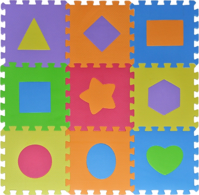 Puzzle in schiuma forme geometriche