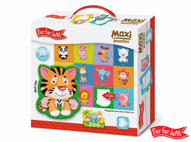 Far Far Land maxi puzzle animali zoo 24 pezzi