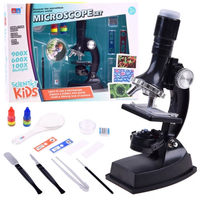 Set microscopio e accessori per giovane scienziato