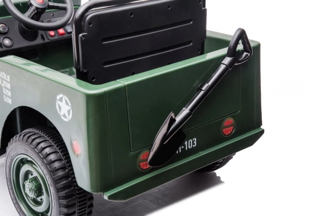 Auto elettrica per bambini verde militare 4x4