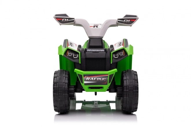 Quad elettrico verde con rimorchio