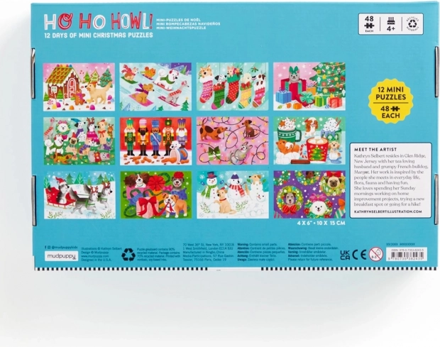 Puzzle del conto alla rovescia pre-natalizio set 12 pezzi
