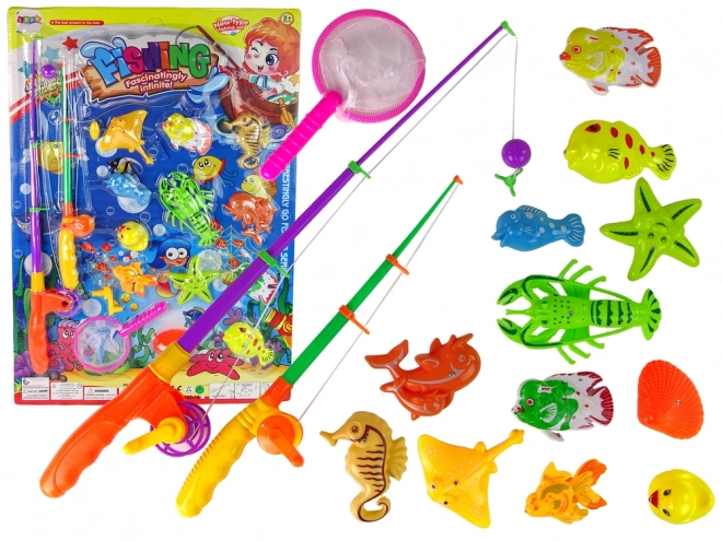 Gioco di Pesca per Bambini con Canna 12 Pezzi