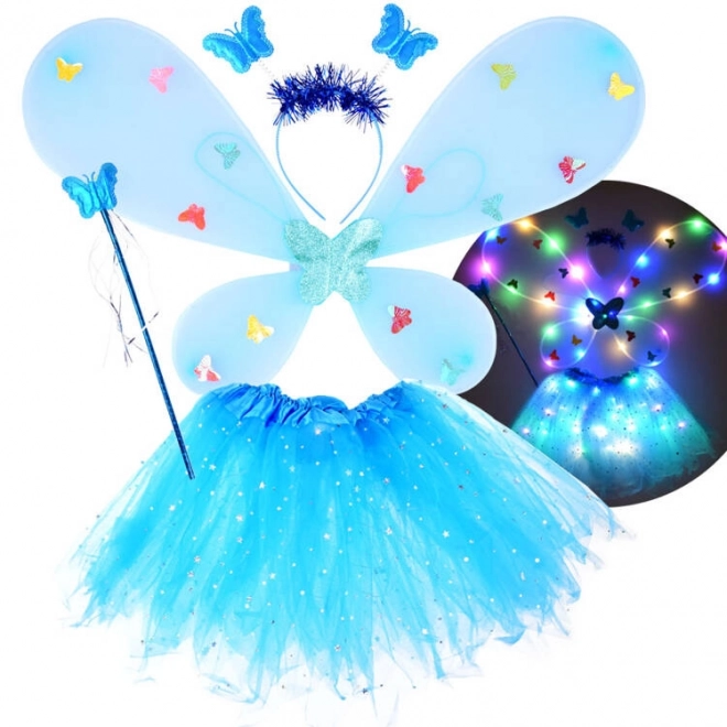 Costume luminoso per piccola fata blu