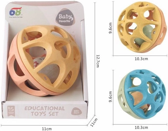 Sonaglio pallina per bambini - Giallo o Blu